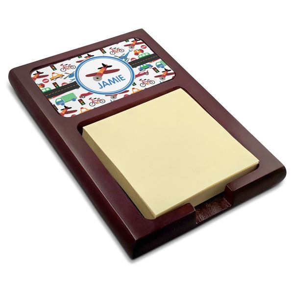 Custom Transportation Red Mahogany Sticky Note Holder (Personalized)