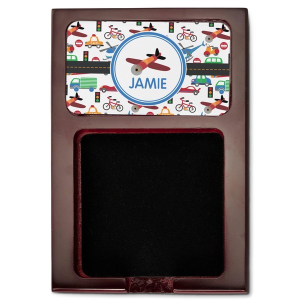 Transportation Red Mahogany Sticky Note Holder - Flat