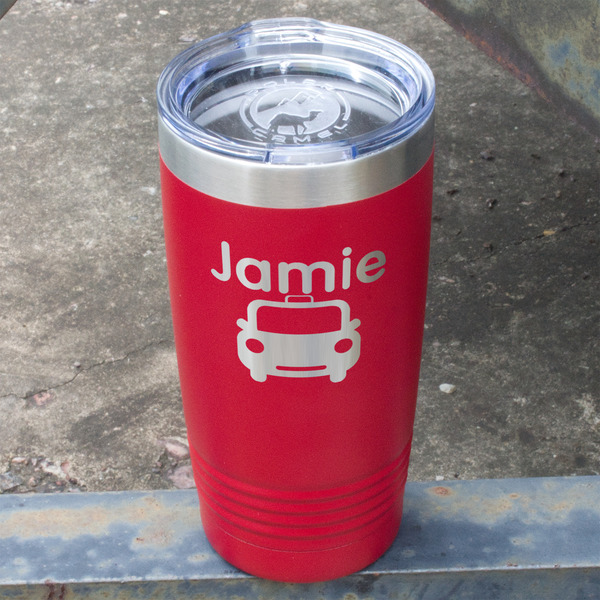 Transportation Red Polar Camel Tumbler - 20oz - Angled