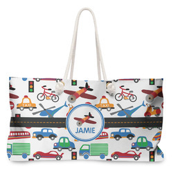 Transportation Large Tote Bag with Rope Handles (Personalized)