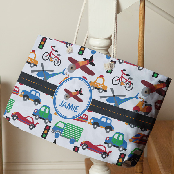 Transportation Large Rope Tote - Life Style