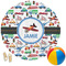 Transportation Round Beach Towel (Personalized)