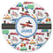 Transportation Round Rubber Backed Coaster (Personalized)