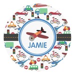 Transportation Round Decal - Small (Personalized)