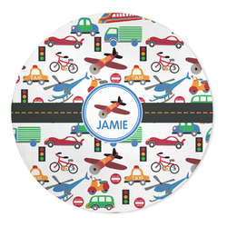 Transportation 5' Round Indoor Area Rug (Personalized)