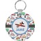 Transportation Round Plastic Keychain (Personalized)
