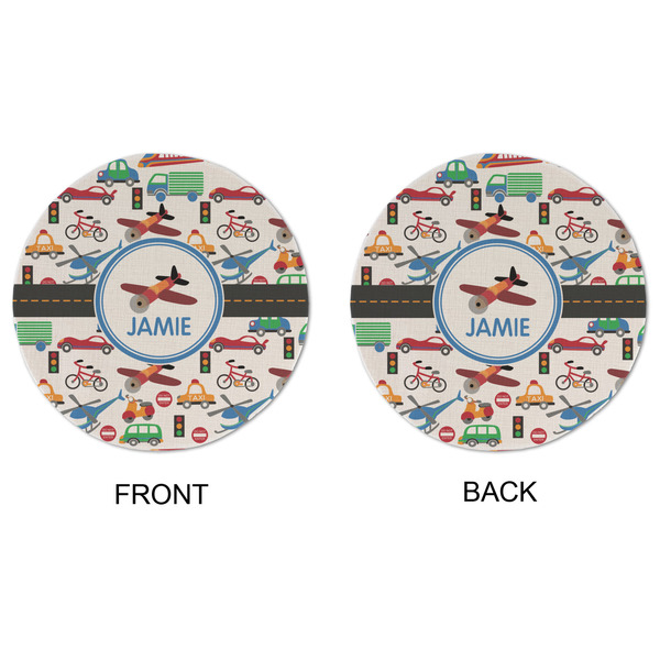 Transportation Round Linen Placemats - APPROVAL (double sided)