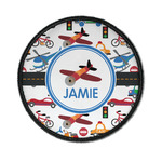 Transportation Iron On Round Patch w/ Name or Text