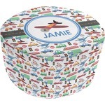 Transportation Round Pouf Ottoman (Personalized)