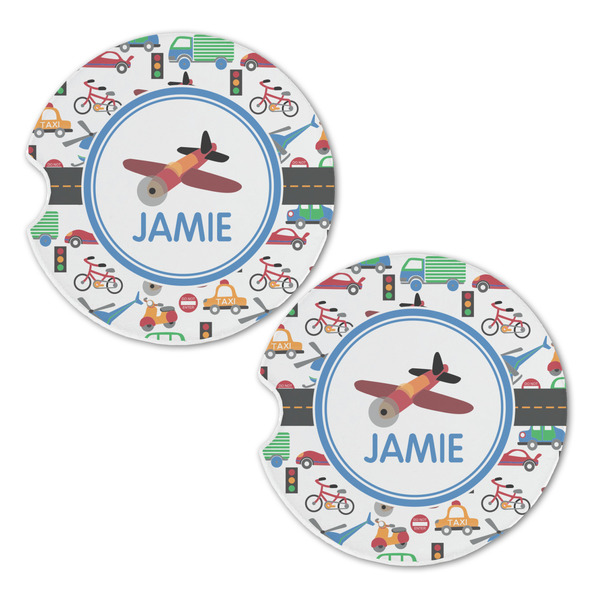 Transportation Sandstone Car Coasters - Set of 2