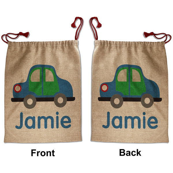 Transportation Santa Bag - Front and Back