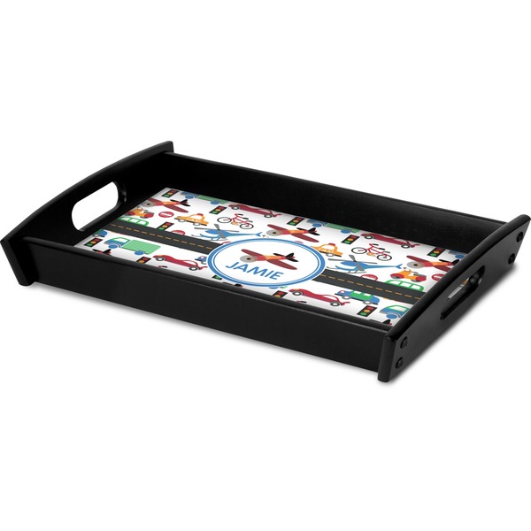 Transportation Serving Tray Black - Corner