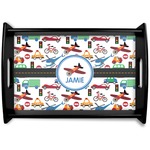 Transportation Black Wooden Tray - Small (Personalized)