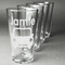 Transportation Pint Glasses - Engraved (Set of 4) (Personalized)