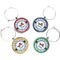 Transportation Wine Charms (Set of 4) (Personalized)