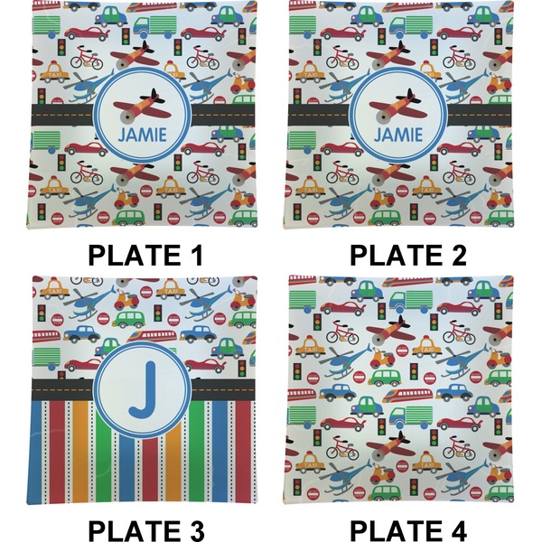 Transportation Set of Square Dinner Plates (Approval)