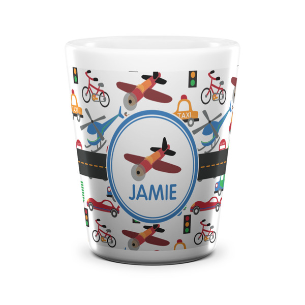 Transportation Shot Glass - White - FRONT