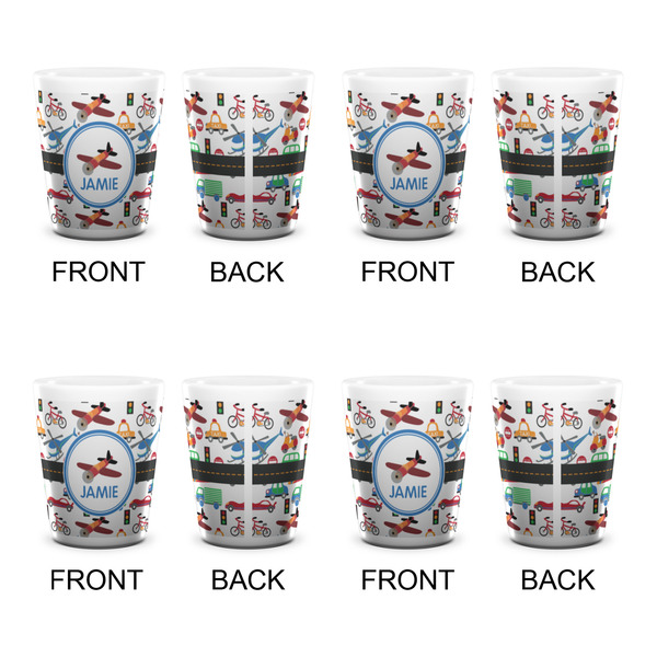 Transportation Shot Glass - White - Set of 4 - APPROVAL