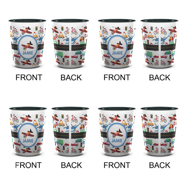 Transportation Shot Glassess - Two Tone - Set of 4 - APPROVAL