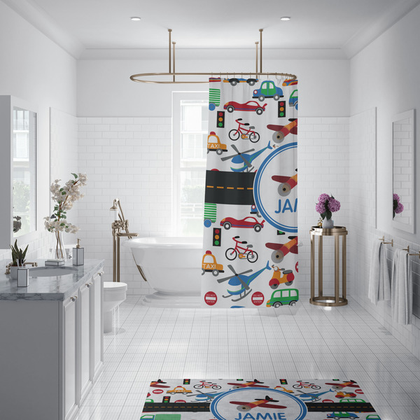 Transportation Shower Curtain - Custom Size