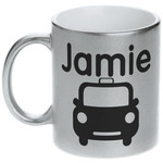 Transportation Metallic Silver Mug (Personalized)