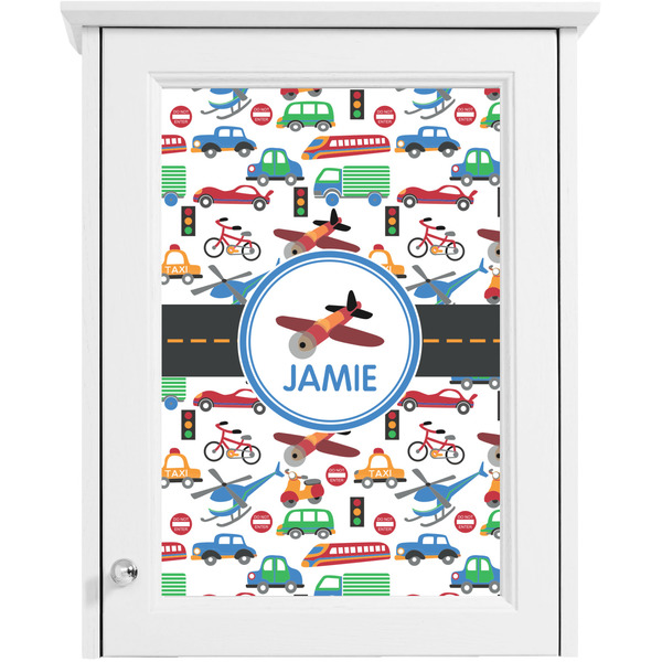 Transportation Single White Cabinet Decal