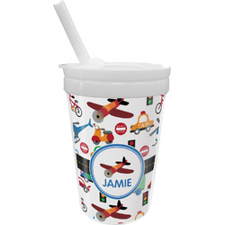 Transportation Sippy Cup with Straw (Personalized)