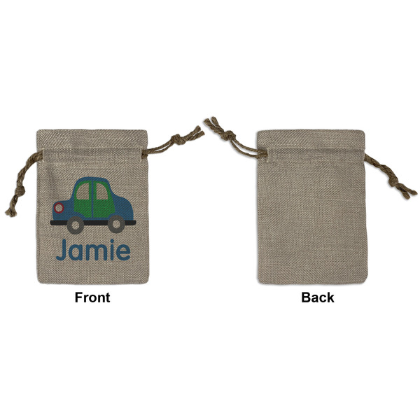Transportation Small Burlap Gift Bag - Front Approval