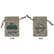Transportation Small Burlap Gift Bag - Front and Back