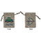 Transportation Small Burlap Gift Bag - Front & Back (Personalized)