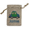 Transportation Small Burlap Gift Bag - Front (Personalized)