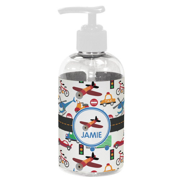 Custom Transportation Plastic Soap / Lotion Dispenser (8 oz - Small - White) (Personalized)