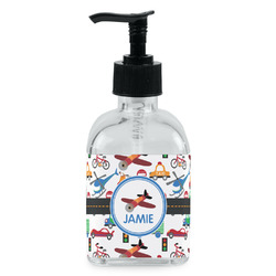 Transportation Glass Soap & Lotion Bottle - Single Bottle (Personalized)