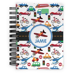Transportation Spiral Notebook - 5x7 w/ Name or Text