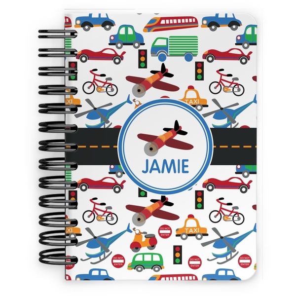 Custom Transportation Spiral Notebook - 5x7 w/ Name or Text