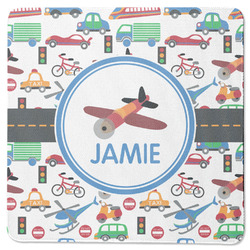 Transportation Square Rubber Backed Coaster (Personalized)
