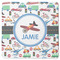 Transportation Square Rubber Backed Coaster (Personalized)