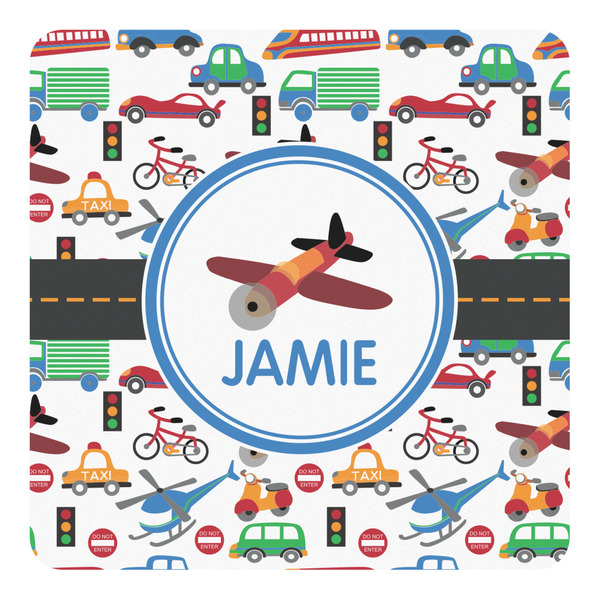 Custom Transportation Square Decal - XLarge (Personalized)