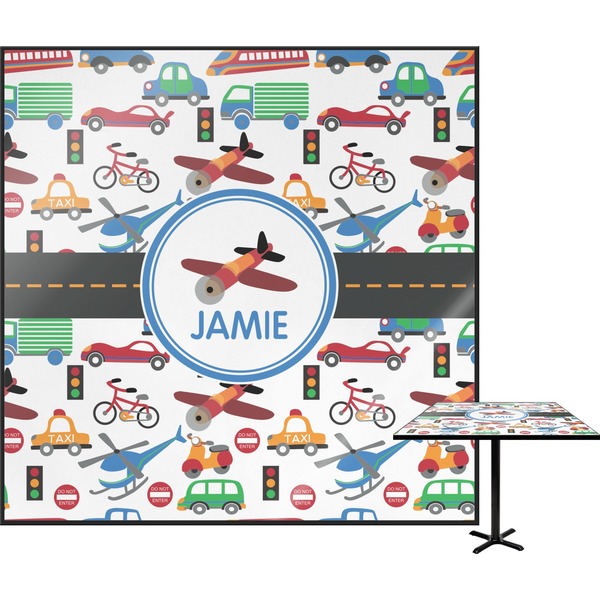Custom Transportation Square Table Top - 30" (Personalized)
