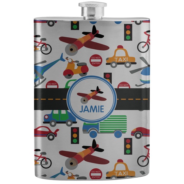 Custom Transportation Stainless Steel Flask (Personalized)