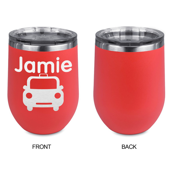 Transportation Stainless Wine Tumblers - Coral - Single Sided - Approval