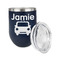 Transportation Stainless Wine Tumblers - Navy - Double Sided - Alt View