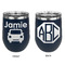 Transportation Stainless Wine Tumblers - Navy - Double Sided - Approval