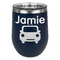 Transportation Stainless Wine Tumblers - Navy - Double Sided - Front