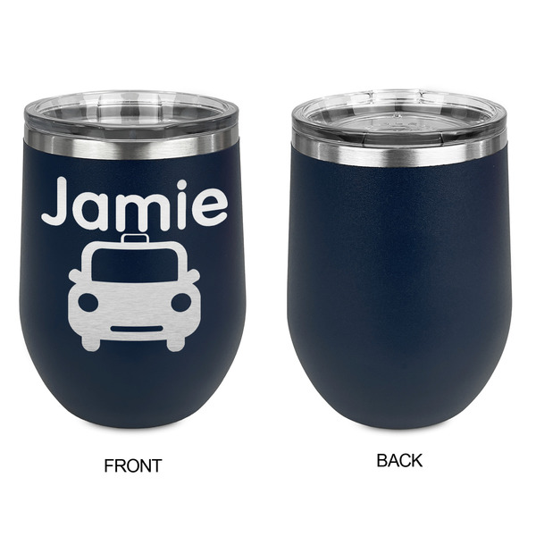 Transportation Stainless Wine Tumblers - Navy - Single Sided - Approval