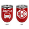 Transportation Stainless Wine Tumblers - Red - Double Sided - Approval