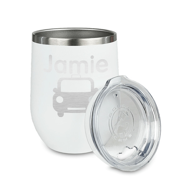 Transportation Stainless Wine Tumblers - White - Double Sided - Alt View