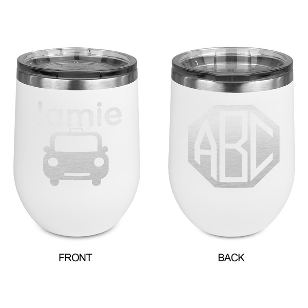Transportation Stainless Wine Tumblers - White - Double Sided - Approval
