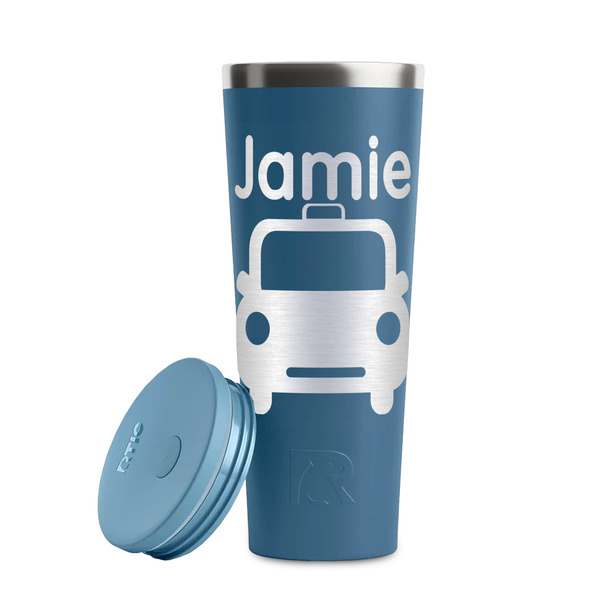 Transportation Steel Blue RTIC Everyday Tumbler - 28 oz. - Lid Off