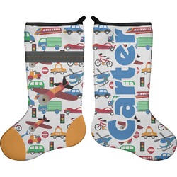 Transportation Holiday Stocking - Double-Sided - Neoprene (Personalized)